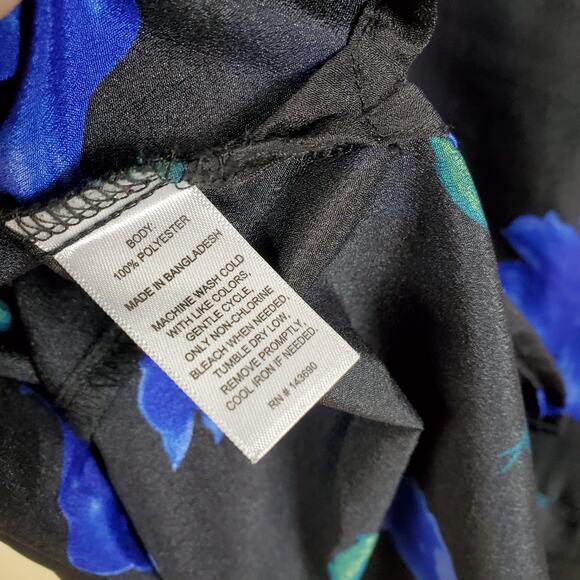 4/$25 Larry Levine Floral Tunic Top women's Size M - Picture 9 of 12